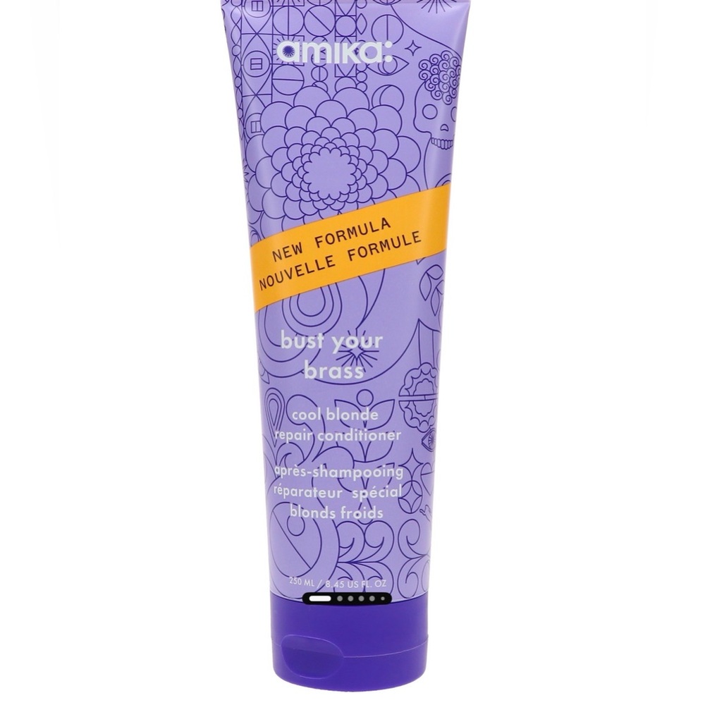 Amika Bust Your Brass Cool Blonde Repair Conditioner 8.45 Oz NEW